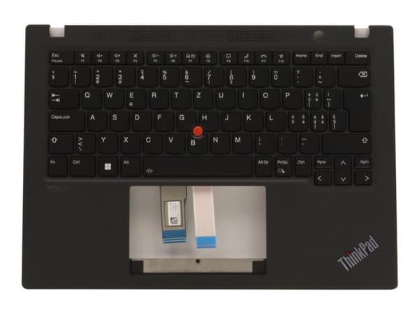 Sunrex - Ersättningstangentbord för bärbar dator - med Trackpoint - bakgrundsbelyst - schweizisk - svart - med övre skydd - för ThinkPad T14s Gen 3 2