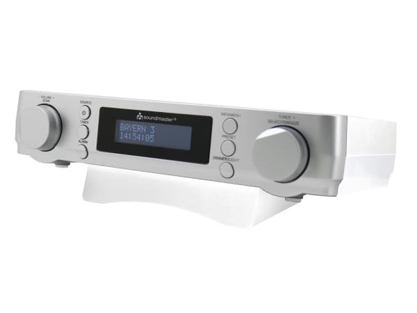 Soundmaster UR2022SI, Kello, Digitaalinen, DAB+, FM, 1 W, LCD, Hopea