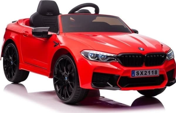 Lean Cars BMW M5 ensitsig elbil för barn, röd