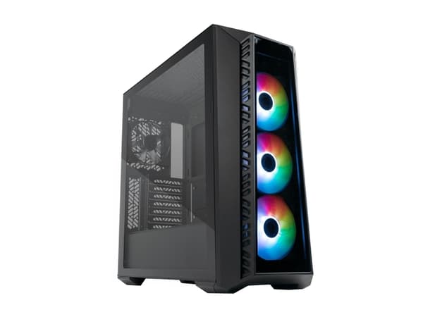 Cooler Master MasterBox 520 - Mid tower - ATX - genomskinlig sidopanel (härdat glas) - ingen strömförsörjning (ATX) - svart - USB/ljud