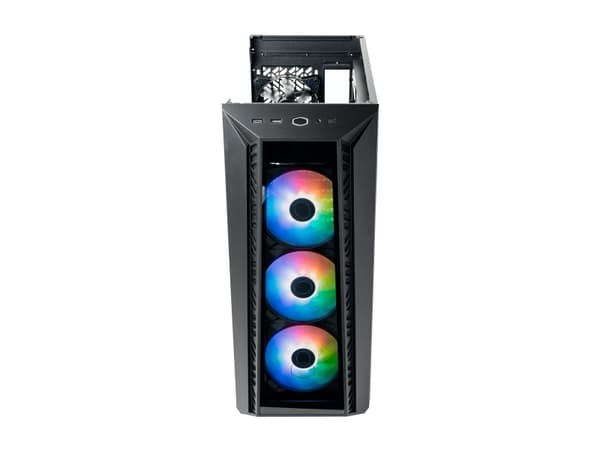 Cooler Master MasterBox 520 - Mid tower - ATX - genomskinlig sidopanel (härdat glas) - ingen strömförsörjning (ATX) - svart - USB/ljud