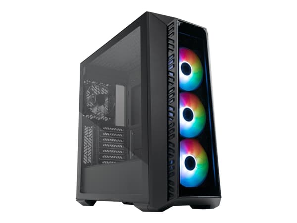 Cooler Master MasterBox 520 - Mid tower - ATX - sidepanel med vindu (herdet glass) - ingen strømforsyning (ATX) - svart - USB/lyd Sort