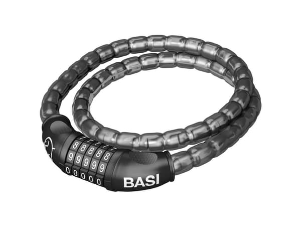 BASI ZR 308, Ketjulukko, Harmaa, Terästä, Vinyyli, 5-numeroinen yhdistelmä, 1000 mm