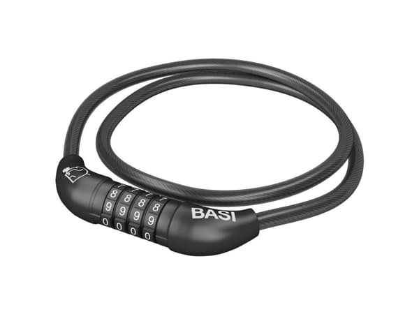 BASI ZR 313, Kabellås, Sort, Gummi, Firesifret kombinasjon, 650 mm, 141 g