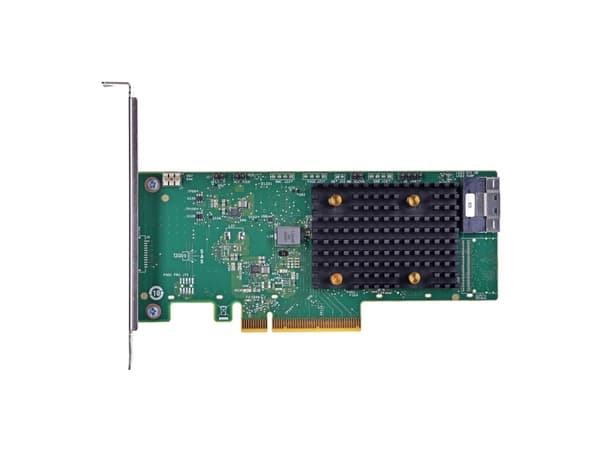 Broadcom 9540-8i, PCI Express 4.0, SAS, Serial ATA III, PCI Express x8, 0, 1, 10, 12 Gbit/sek, SAS3808, 3 000 000 t