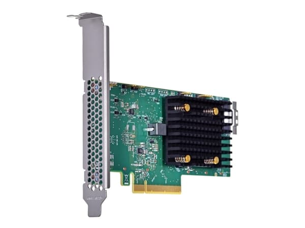 Broadcom 9540-8i, PCI Express 4.0, SAS, Serial ATA III, PCI Express x8, 0, 1, 10, 12 Gbit/sek, SAS3808, 3 000 000 t