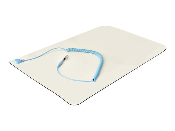 StarTech.com 11x18in Anti Static Mat, ESD Mat for Electronics Repair, Anti Static Desk Mat w/Detachable Grounding Wire, ANSI/ESD S 4.1 Compliant, Fle