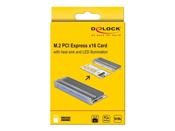 Delock - Lagringskontroll - M.2 - M.2 NVMe-kort - PCIe 4.0 x16