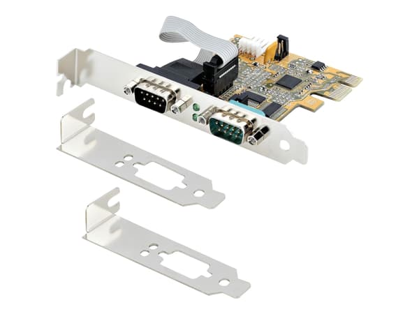 StarTech.com 2-ports PCI Express seriell grensesnittkort - PCIe til RS232 (DB9) kort - PC seriell adapterkort / utvidelseskort - full- og lavprofilra