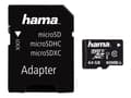 Miniatyrbilde 1 av 2: Hama - Flashminnekort (SD-adapter inkludert) - 64 GB - UHS Class 1 / Class10 - microSDXC UHS-I