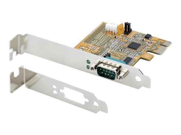StarTech.com PCI Express Serial Card, PCIe to RS232 (DB9) Serial Interface Card, PC Serial Card with 16C1050 UART, Standard or Low Profile Brackets,