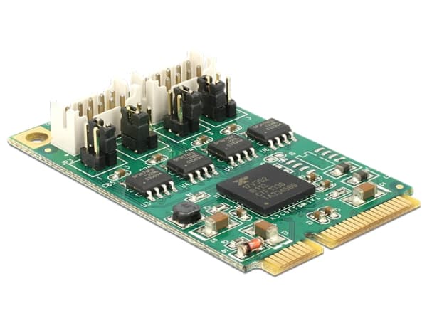 DeLock MiniPCIe I/O PCIe full størrelse 2 x seriell RS-422 / 485 med 600 W overspenning - Serieller Adapter - PCI Express 2.0 minikort - RS-422/485 x