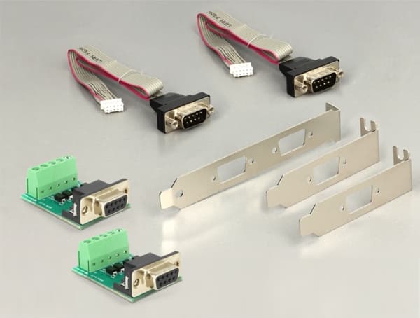 DeLock MiniPCIe I/O PCIe full størrelse 2 x seriell RS-422 / 485 med 600 W overspenning - Serieller Adapter - PCI Express 2.0 minikort - RS-422/485 x