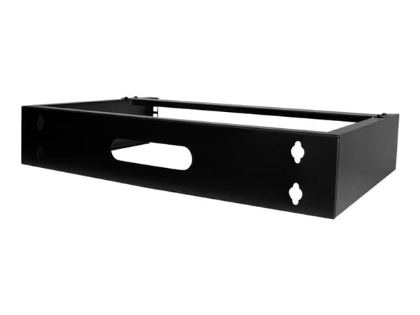 StarTech.com 2U Wall Mount Rack, 19" Wall Mount Network Rack, 14 inch Deep (Low Profile), Wall Mounting Patch Panel Bracket for Network Switches, IT