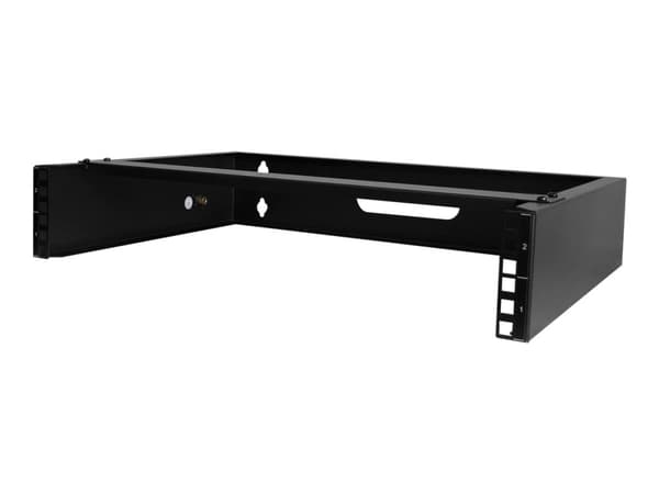 StarTech.com 2U Wall Mount Rack, 19" Wall Mount Network Rack, 14 inch Deep (Low Profile), Wall Mounting Patch Panel Bracket for Network Switches, IT