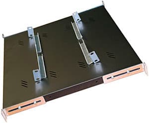 Triton 19" shelf 1U 750mm 80kg black, Svart, 80 kg, 1U, 750 mm