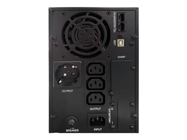 EnerGenie EG-UPS-PS1000-01 - UPS - pure sine wave, LCD display - AC 220 V - 800 Watt - 1000 VA - 7 Ah - USB, RJ-45 - utgångskontakter: 3 - svart