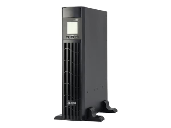 EnerGenie EG-UPSRACK-10 - UPS (rackmonterbar/ekstern) - AC 220 V - 800 watt - 1000 VA - 7 Ah - USB, Ethernet - utgangskontakter: 4 - 3.4U - svart Sort