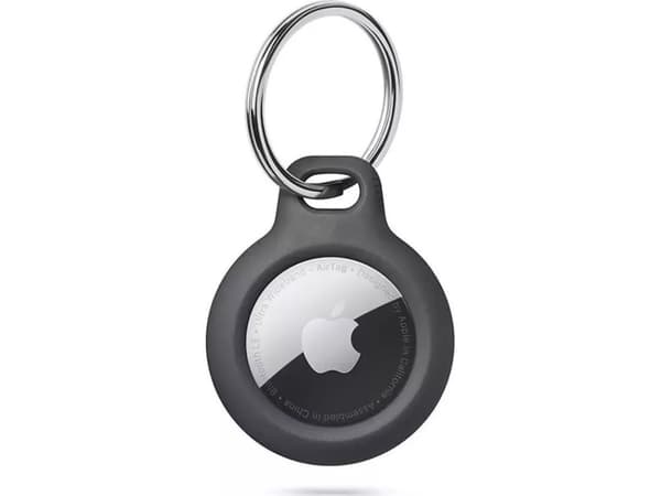 4kom.pl Brelok Rough TPU karabińczyk do Apple AirTag Black