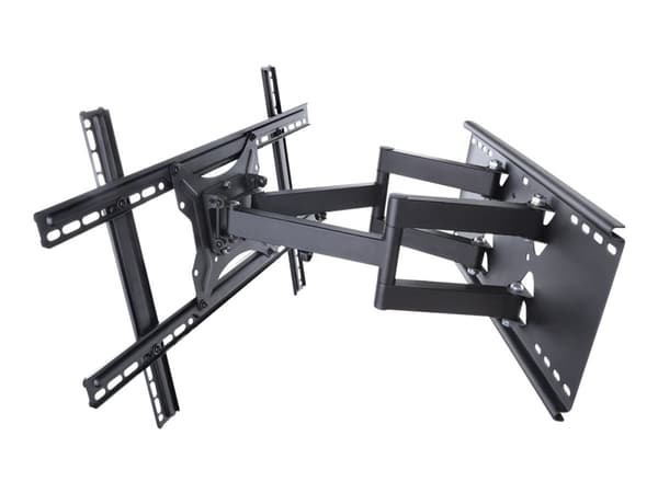 ART AR-87 - Brakett - justerbar dobbelarm i full bevegelse - for LCD-TV - metall - svart - skjermstørrelse: 40"-80" - veggmonterbar