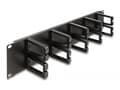 Miniatyrbilde 2 av 4: Delock - Rack cable management routing panel - with 10 plastic hooks - svart - 2U - 19"