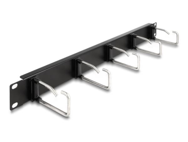 DeLOCK 66918, Kaapelin hallintapaneeli, Musta, Metallinen, Metalli, 1U, Kiina, 48,3 cm (19")