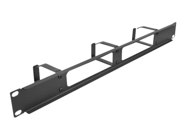 Delock - Rackkabel-styringspanel med kroker - 2 openings and 3 hooks - svart - 1U - 19"