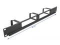 Miniatyrbilde 5 av 5: Delock - Rackkabel-styringspanel med kroker - 2 openings and 3 hooks - svart - 1U - 19"