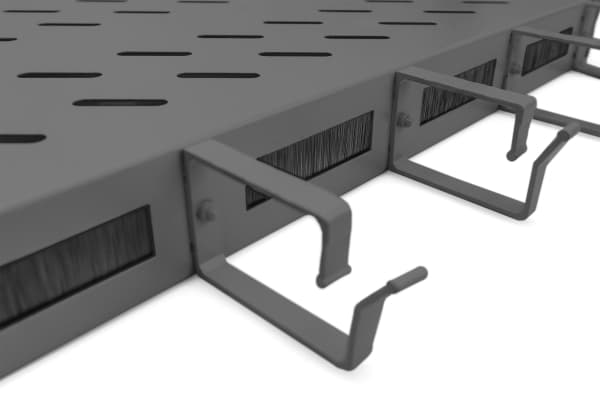 Digitus DN-97681 - Hylla för rack - fast - svart, RAL 9005 - 1U - 19"