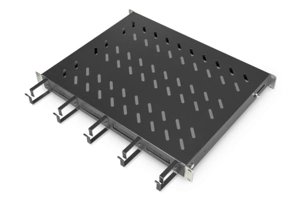 Digitus DN-97681 - Hylla för rack - fast - svart, RAL 9005 - 1U - 19"