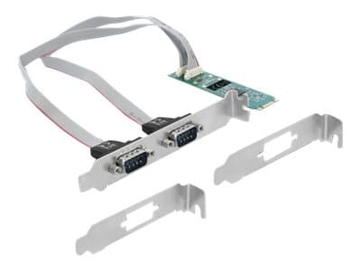 Delock - Seriell adapter - M.2 2280 - RS-232 x 2 - grønn