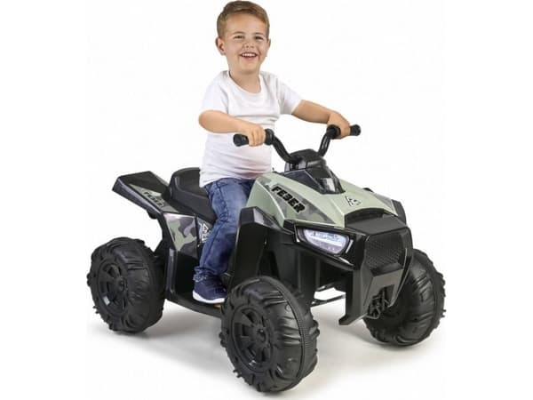 FEBER Quad Boxer CE, 3 År, 4 hjul, Plast, Svart, Grå, Batterier krävs