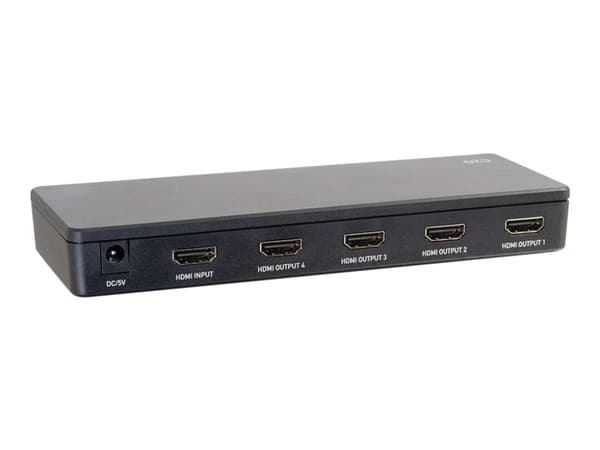 C2G 4-Port HDMI Splitter 4K30 - Video/audiosplitter - 4 x HDMI - skrivbordsmodell