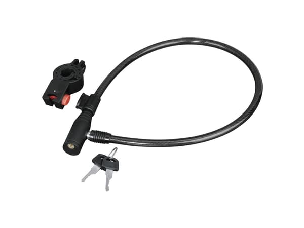Hama 00178109, Kabellås, Svart, Plastikk, Stål, Nøkkel, 65 cm