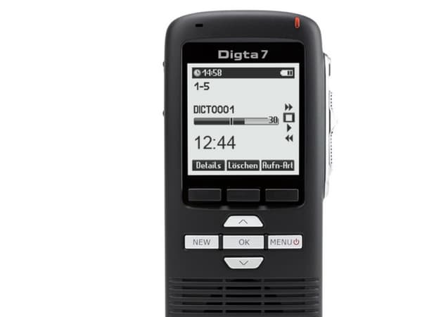 Grundig Digta 7, 300 h, Quality Play (QP), Perussoitto (SP), 200 - 20000 Hz, 2048 MB, LCD, 160 x 160 pikseliä