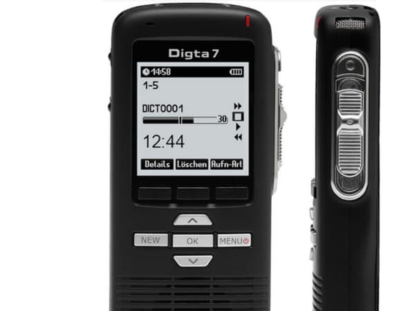 Grundig Digta 7, 300 h, Quality Play (QP), Standard uppspelning (SP), 200 - 20000 hz, 2048 MB, LCD, 160 x 160 pixlar