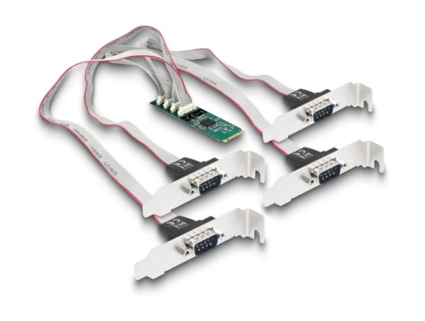 Delock - Seriell adapter - M.2 2280 lav profil - RS-232 x 4