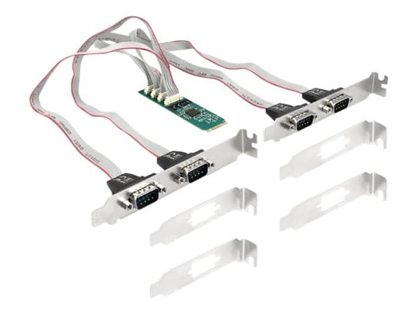 Delock - Seriell adapter - M.2 2280 lav profil - RS-232 x 4