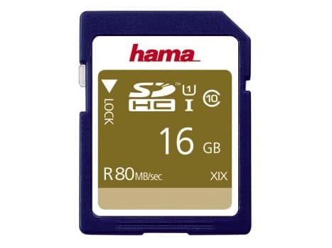 Hama 00124134, 16 GB, SDHC, Klasse 10, UHS-I, 80 MB/s, Class 1 (U1)