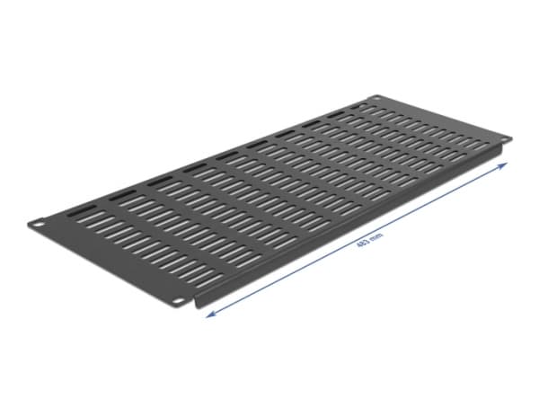 Delock - Rackpanel (vertikal) - med ventilationsöppningar - svart - 4U - 19"