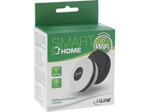 InLine 40163, Smarthjemmeenhet, IR-trådløs/Wi-Fi, Sort