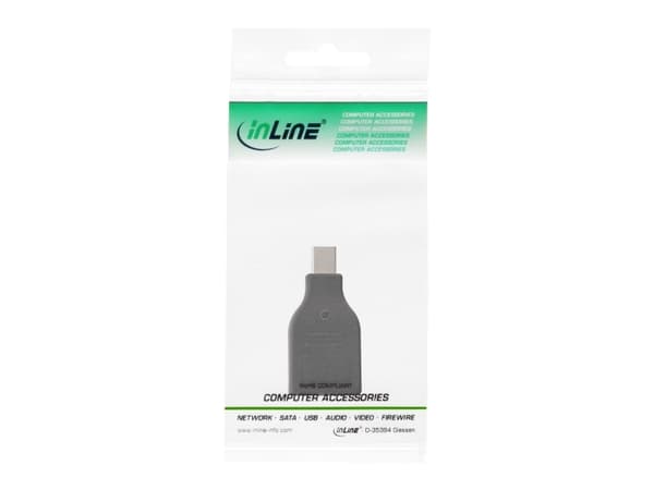 InLine 17196B, Mini DisplayPort, DisplayPort, Musta, Muovipussi