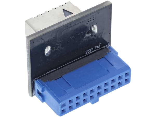 InLine 33446E, USB Type-A, USB 3.2 Gen 2 (3.1 Gen 2), Sort, Blå, Rustfrit stål, PC, Hunstik, Hanstik Multifärg