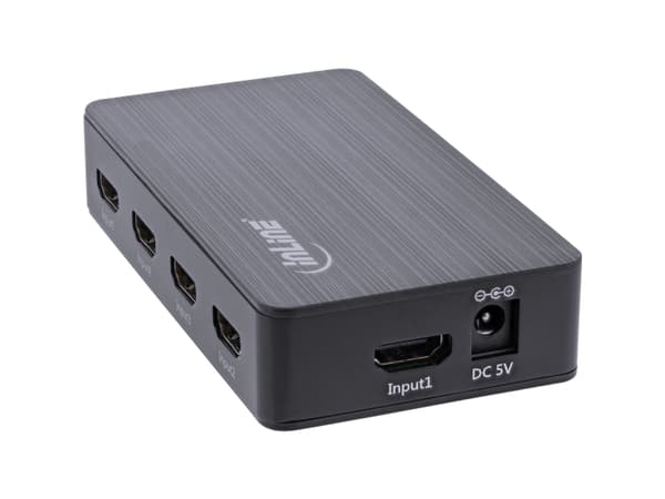 InLine 65019, HDMI, Sort, 60 Hz, 6 Gbit/s, 600 MHz, 4096 x 2160 piksler
