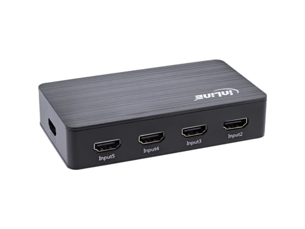 InLine 65019, HDMI, Sort, 60 Hz, 6 Gbit/s, 600 MHz, 4096 x 2160 piksler