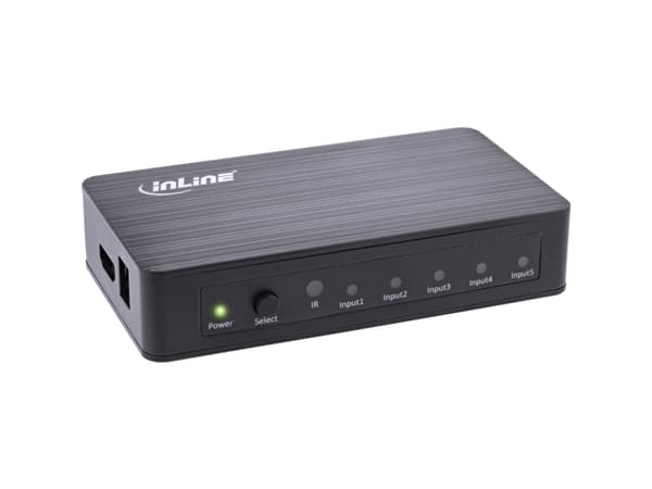 InLine 65019, HDMI, Sort, 60 Hz, 6 Gbit/s, 600 MHz, 4096 x 2160 piksler