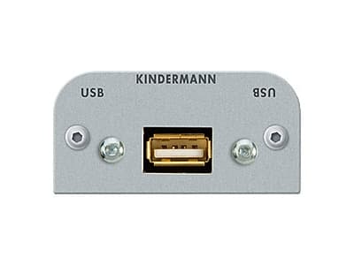 Kindermann 7441000522, USB A, USB 2.0, Silver, Gjuten aluminium, 54 mm, 4,2 cm