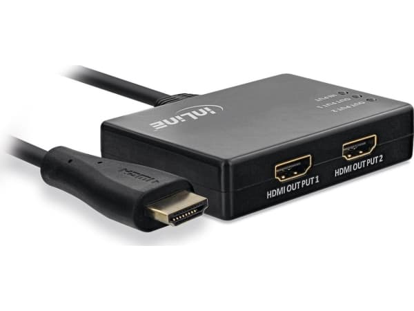 InLine 65009C, HDMI, 2x HDMI, 3840 x 2160 piksler, sortering, plast, 4K Ultra HD