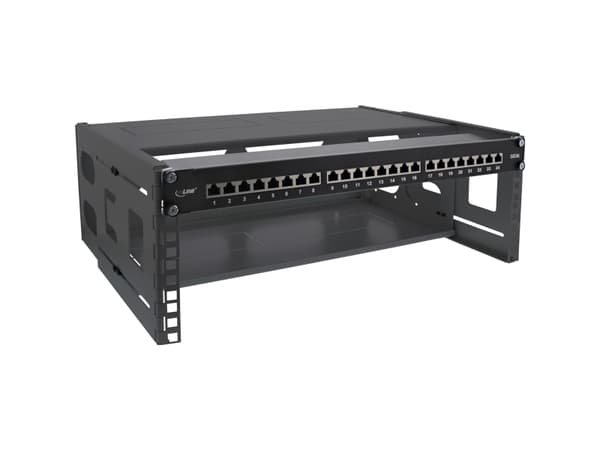 InLine 19104B, Väggmonterad rack, 4U, Svart