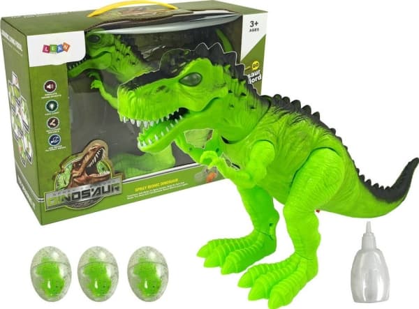 LEANToys Interactive Dinosaur Sound Projector Runs on Batteries Lays Eggs Steam